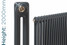 NF2-A-2000-TH - Infinity Anthracite 2 Column Radiator 14 Sections H2000mm X W668mm NF2-A-2000-TH - Infinity Anthracite 2 Column Radiator 14 Sections H2000mm X W668mm